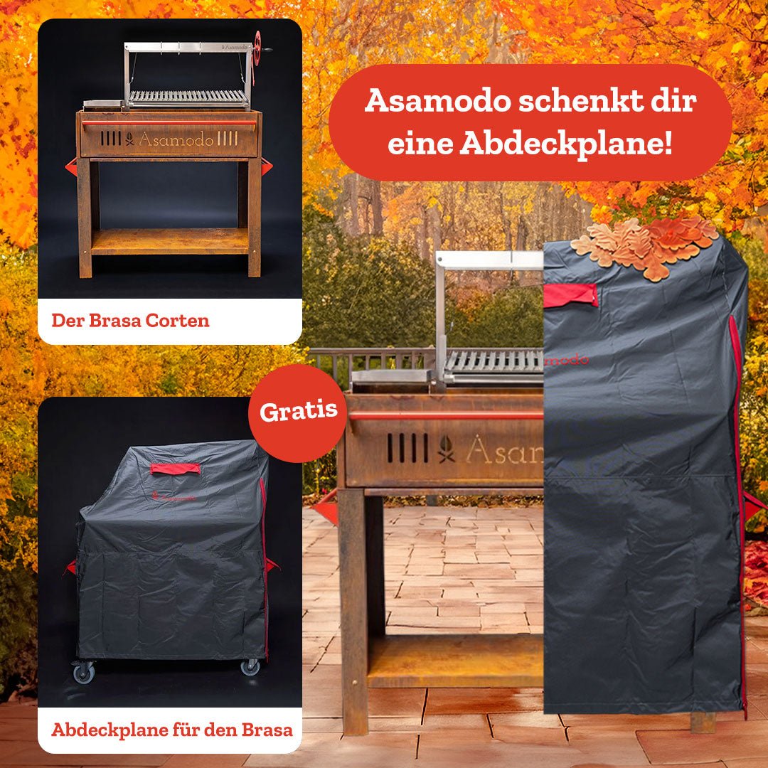 Brasa Corten Herbst-Bundle (Abdeckplane gratis) - Asamodoohne Rollen